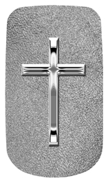DAROYAL-510-SL-SH-SL Silver Single Cross Shimmer Silver